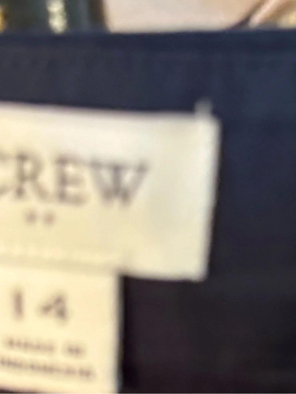 J. Crew Navy Scalloped Hem Pencil Skirt - Lined